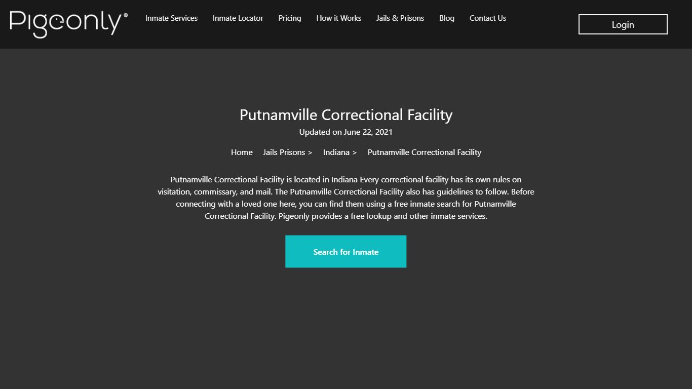 Putnamville Correctional Facility Inmate Search | Indiana